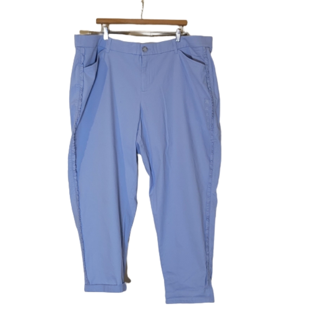 NWT: Lane Bryant Blue Ruffle Boyfriend Pan…